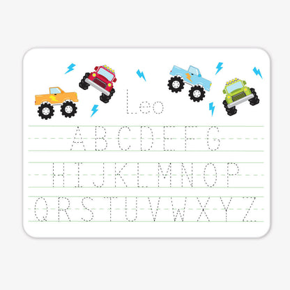 Kids Personalized Whiteboard | Truck Rally