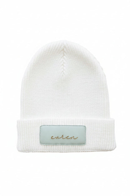 Personalized Leather Patch Beanie | All Colors