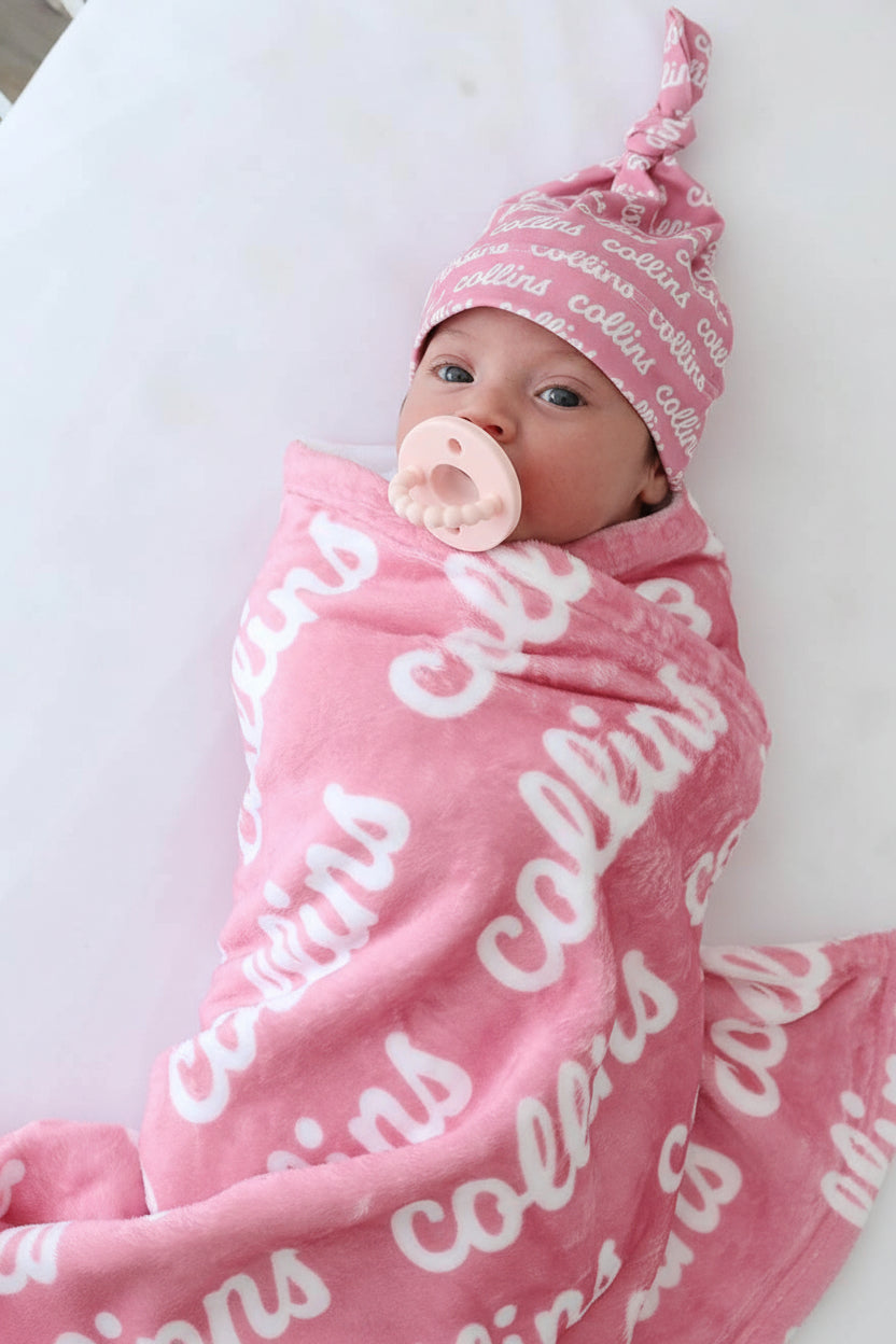 Perfectly Pink Personalized Color Blanket