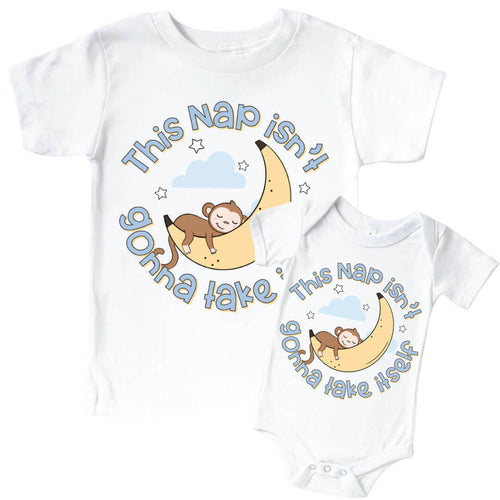 Nap Time Graphic Bodysuit & Kids Tee | White