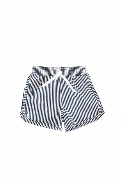 Boy's Swim Trunks | Seersucker Navy