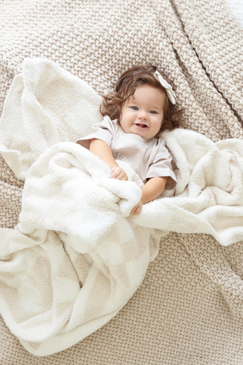 CuddleLane™ Luxe Blankets | Toffee Check