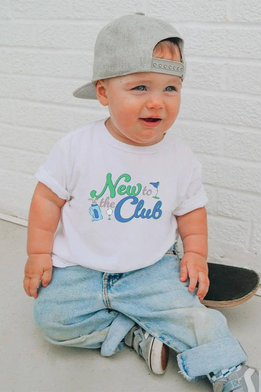 New To The Club Kids Graphic Tee | White
