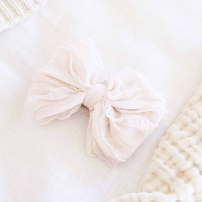 Large Ruffle Knit Bow | Purples