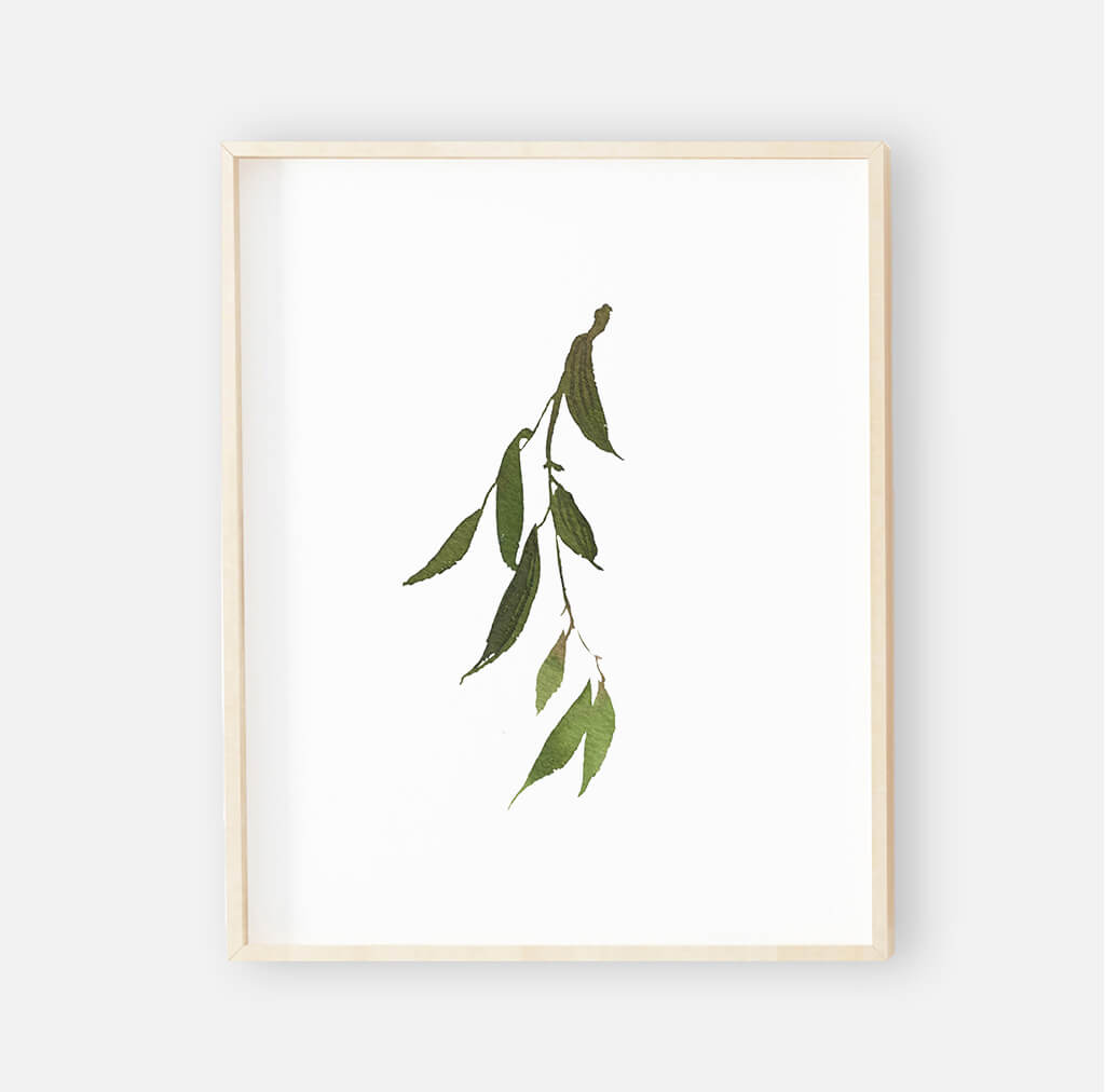 Olive Leaf Digital Nursery Art Print Group