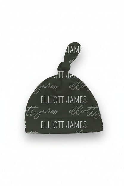 Olive Personalized Knotted Hat