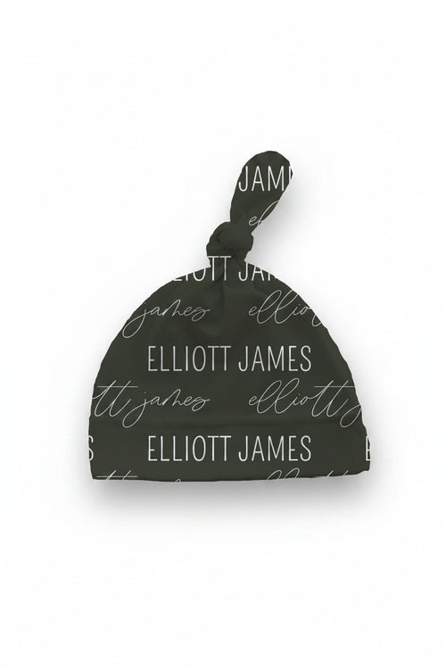 Olive Personalized Knotted Hat