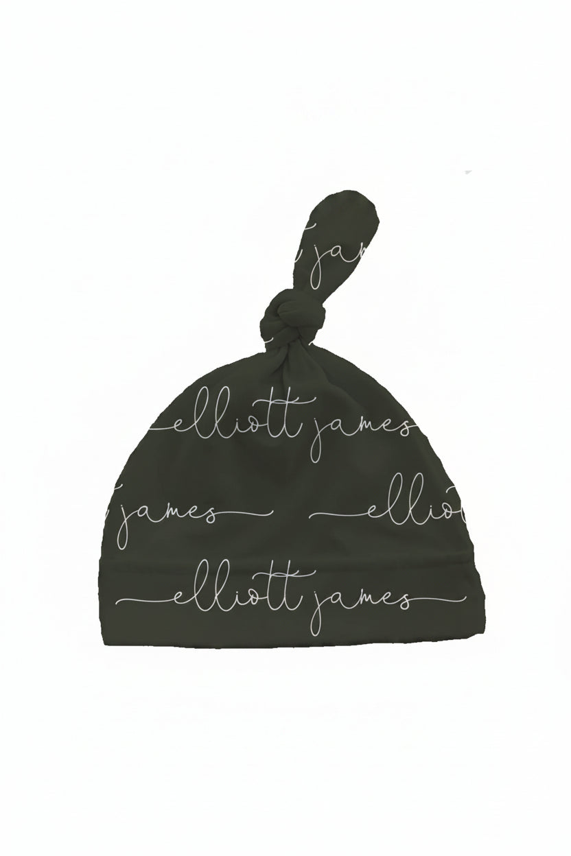 Olive Personalized Knotted Hat