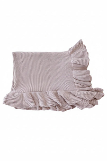 Knit Blanket With Ruffle