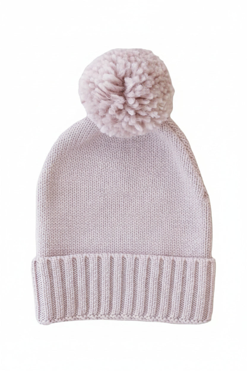 Knit Baby Pom Pom Beanie