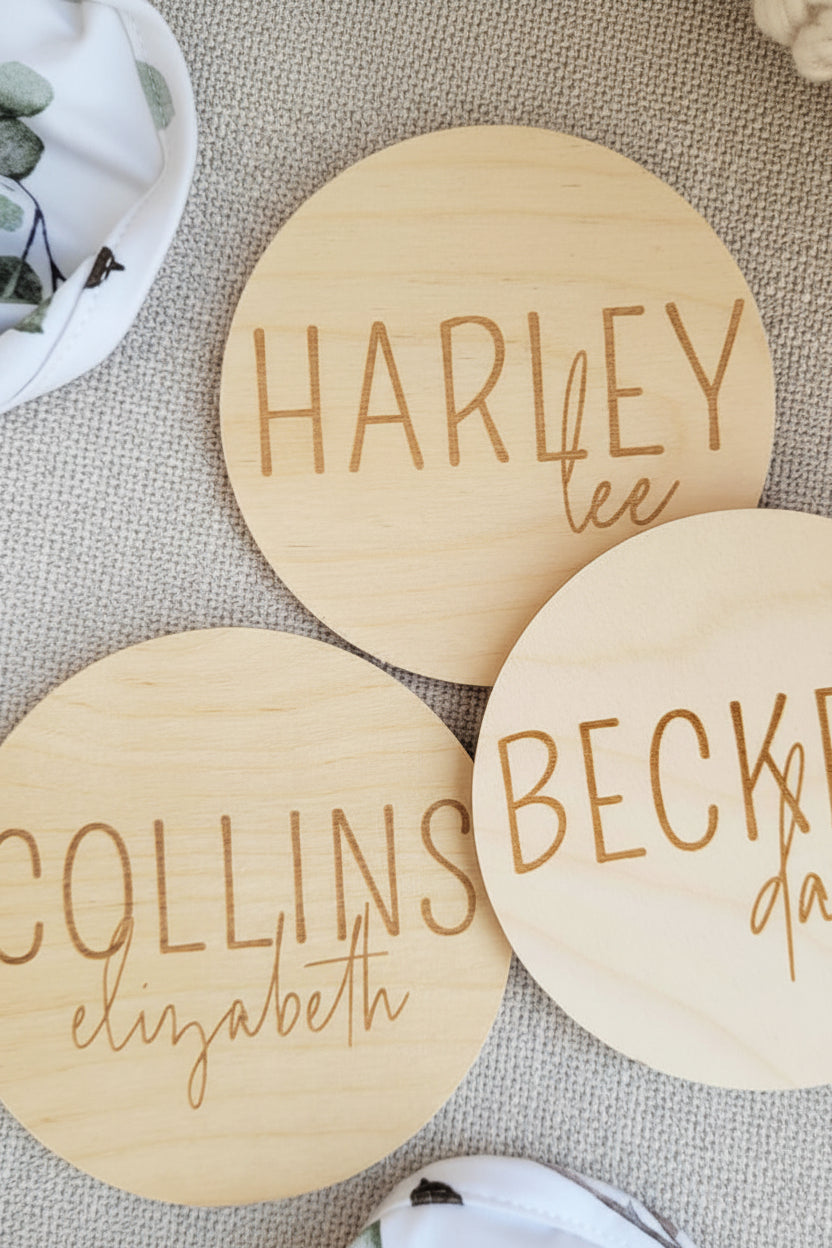 Personalized Baby Name Wood Announcement | Block