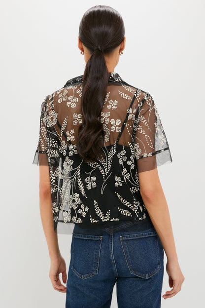 Brocade Floral The Cotillion Top