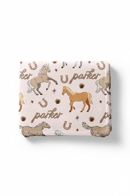 P's Ponies Personalized Kids Blanket