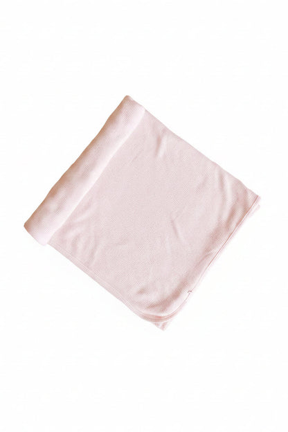 Pearl Pink Bamboo Waffle Oversized Swaddle Blanket