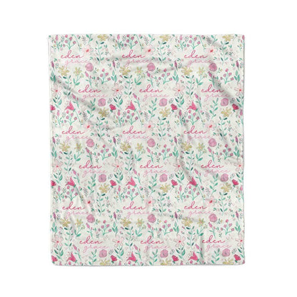 Paris Petals Personalized Kids Blanket