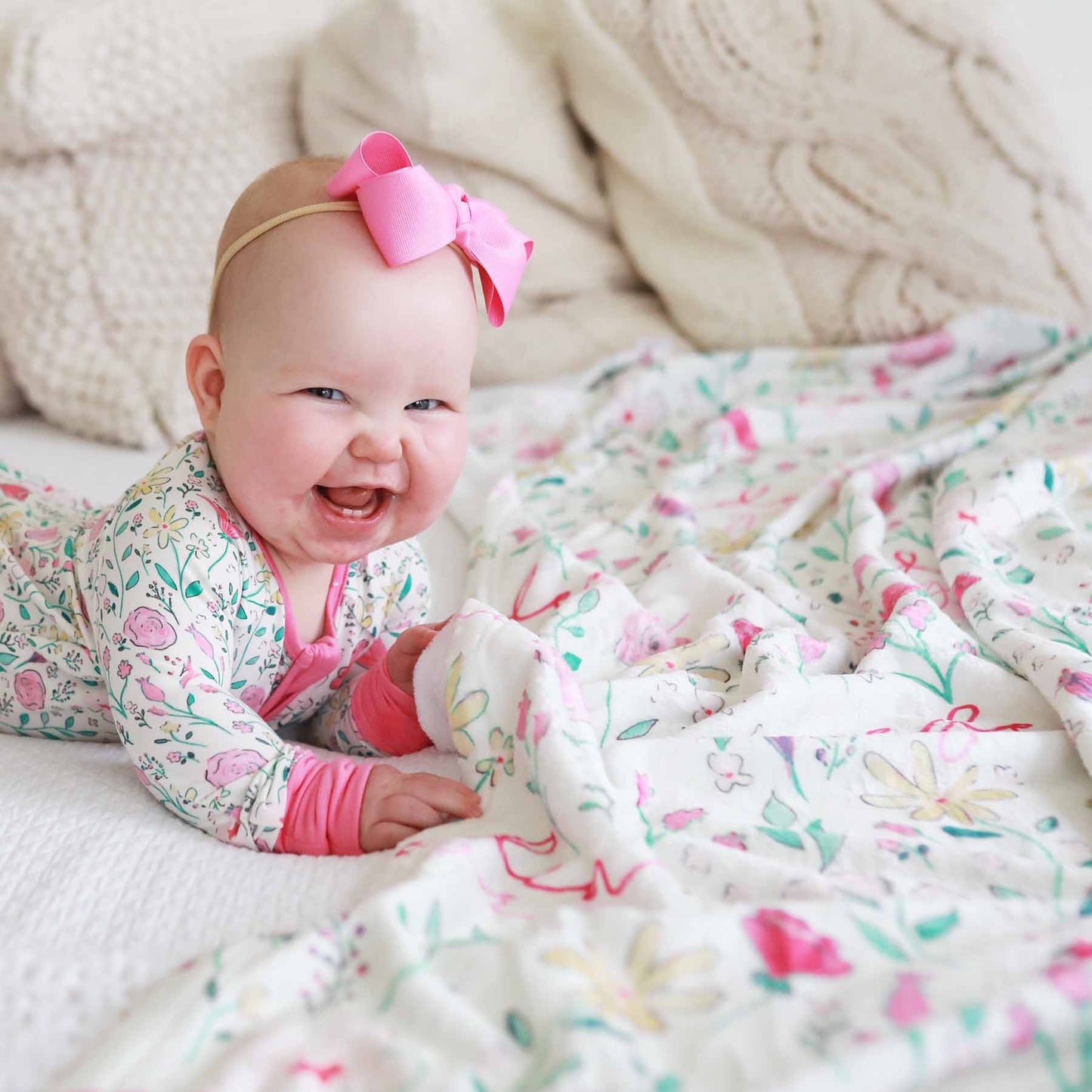 Paris Petals Personalized Kids Blanket