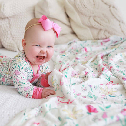 Paris Petals Personalized Kids Blanket