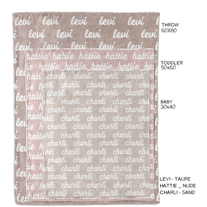 Personalized Color Blanket | Taupe