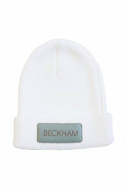Personalized Leather Patch Beanie | All Colors