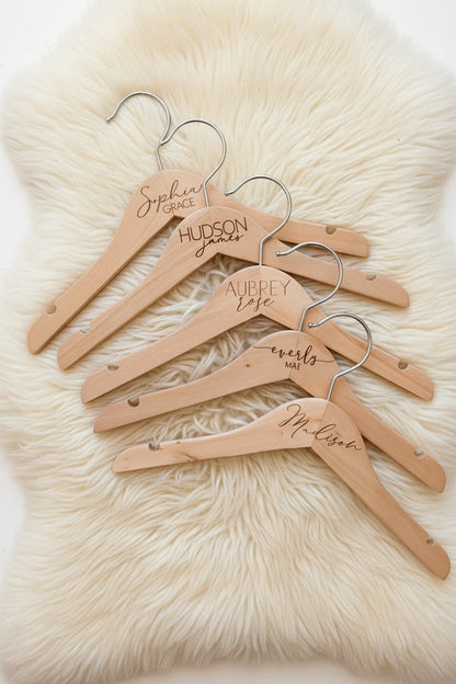 Personalized Baby Name Wood Hanger | Art Deco