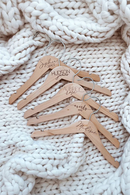 Personalized Baby Name Wood Hanger | Whimsy