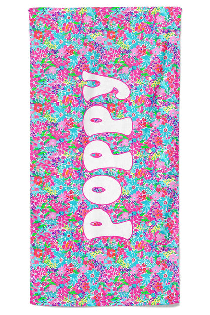 Personalized Kids Beach Towel | Petal Splash