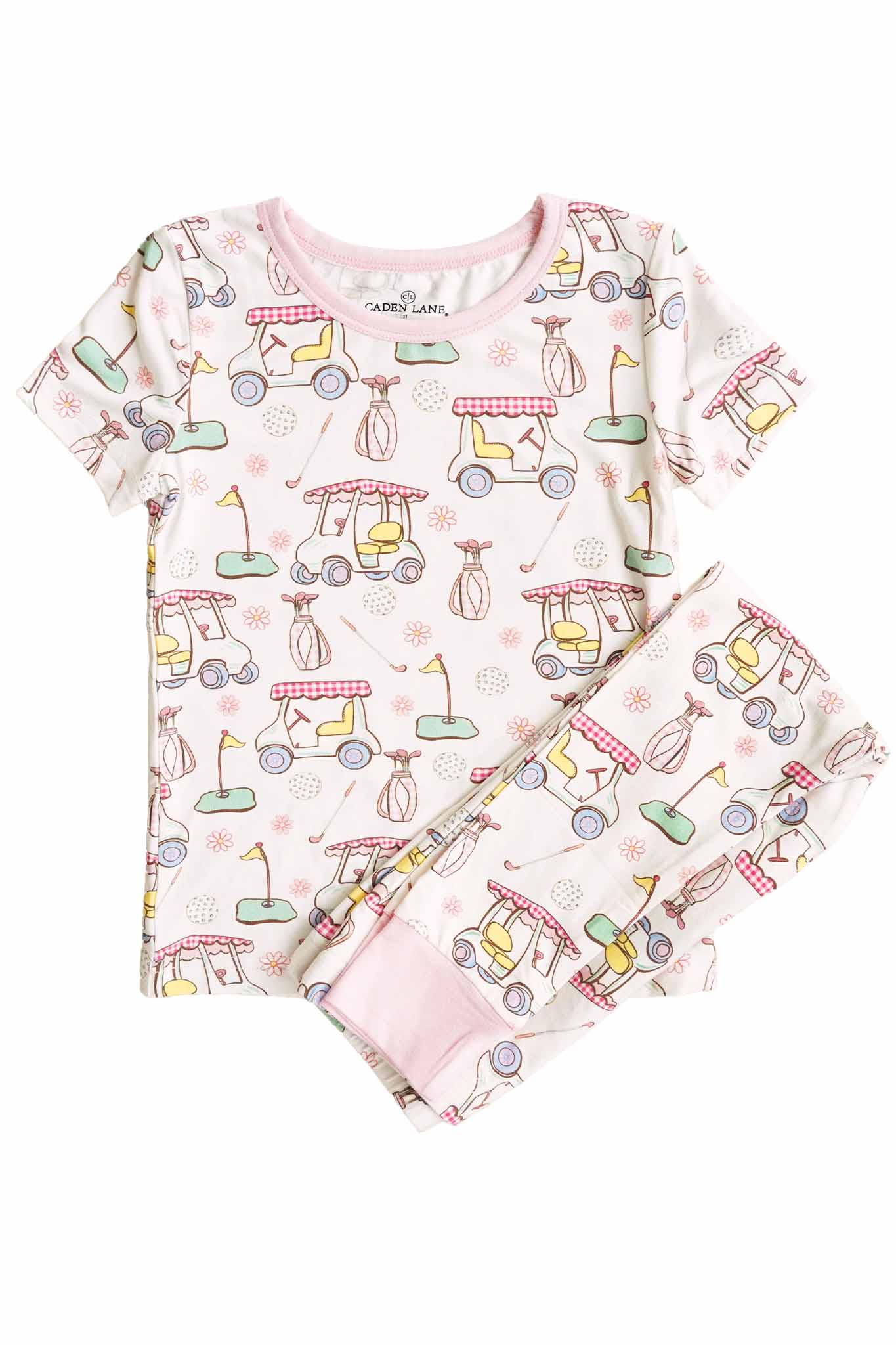 Country Club Cuties Two Piece Pajama Set | Pink
