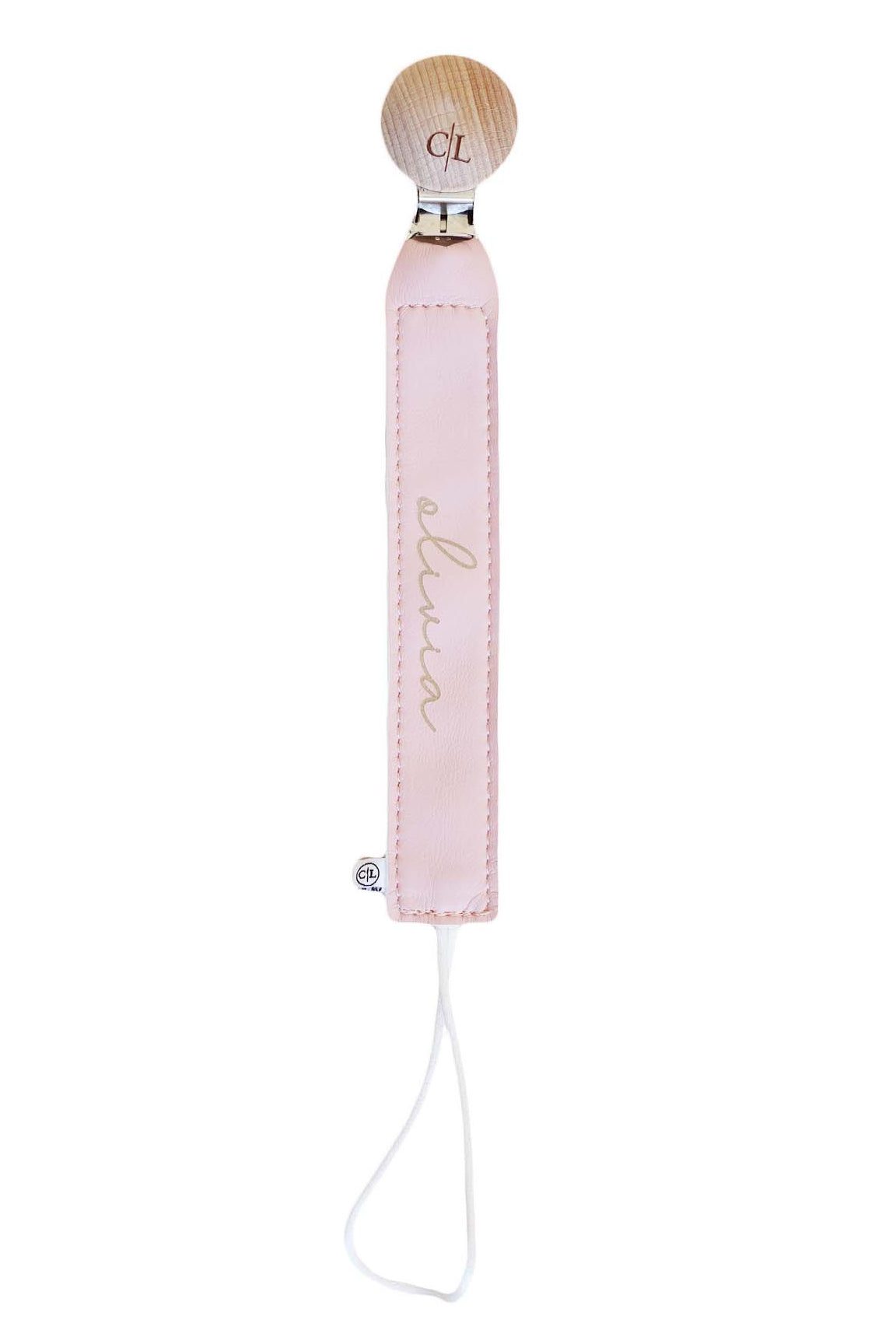Personalized Leather Pacifier Clip | All Colors
