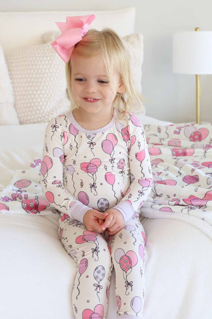 Party Time Two Piece Pajama Set | Pink