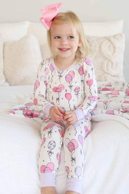 Party Time Two Piece Pajama Set | Pink