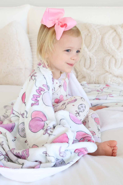 Party Time Personalized Kids Blanket | Pink