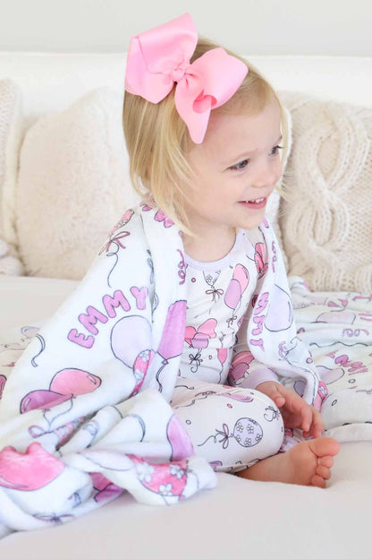 Party Time Personalized Kids Blanket | Pink
