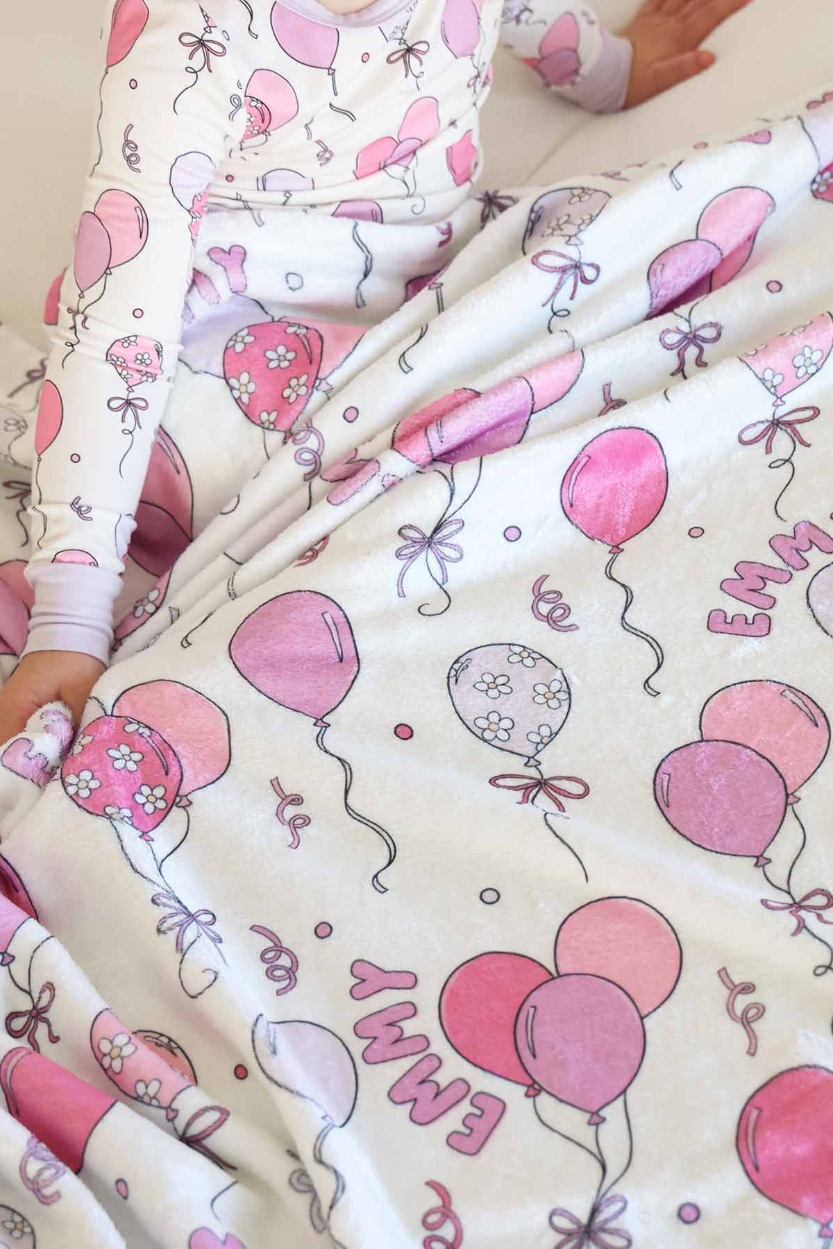 Party Time Personalized Kids Blanket | Pink