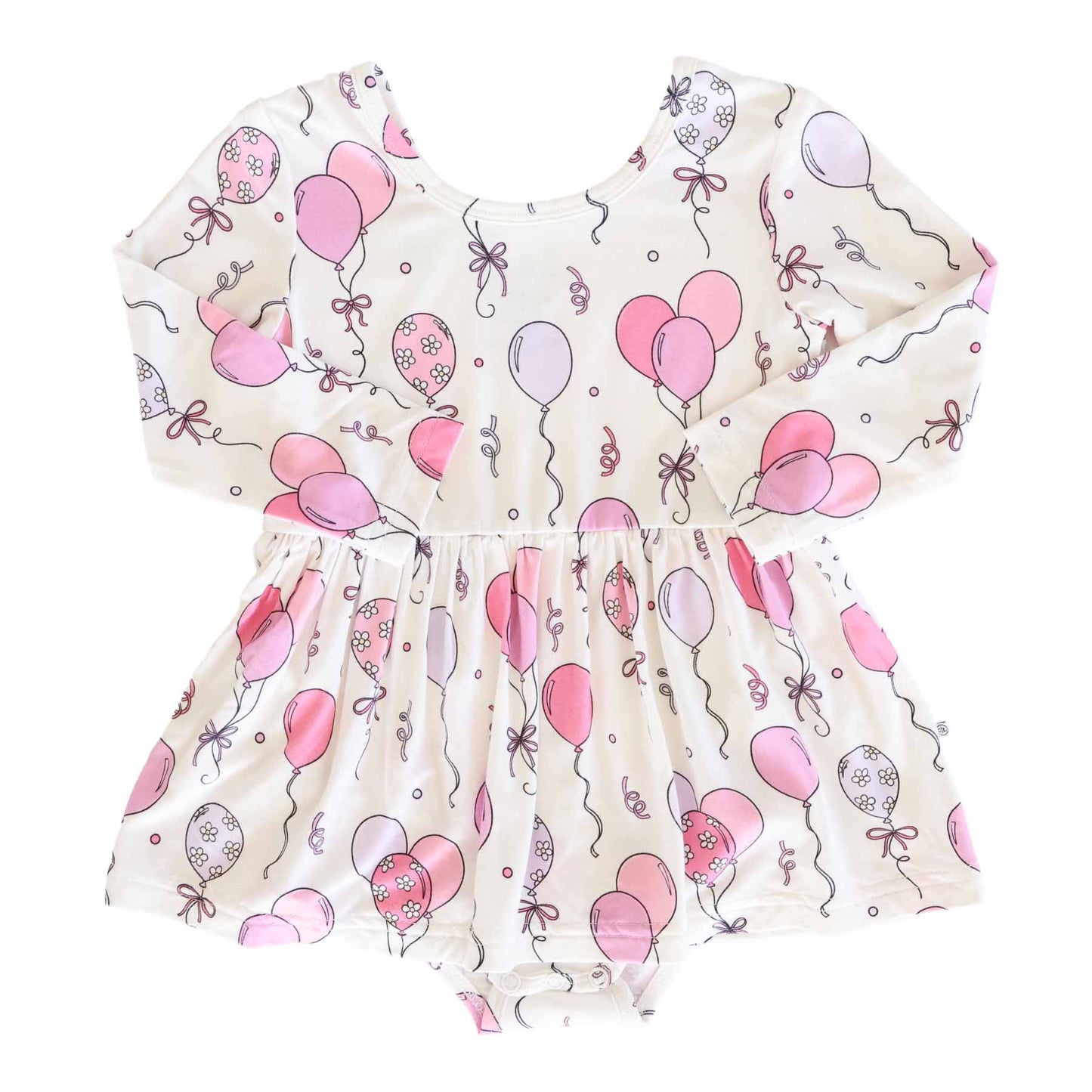Long Sleeve Twirl Bodysuit | Party Time Pink