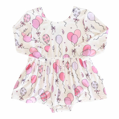Long Sleeve Twirl Bodysuit | Party Time Pink