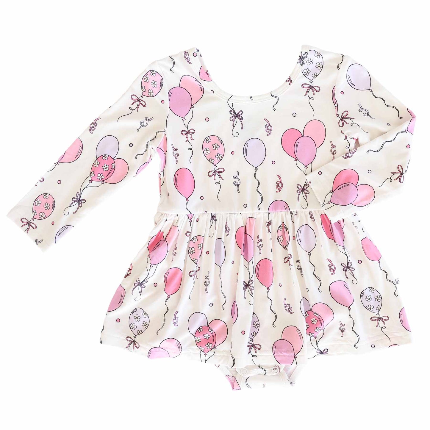 Long Sleeve Twirl Bodysuit | Party Time Pink