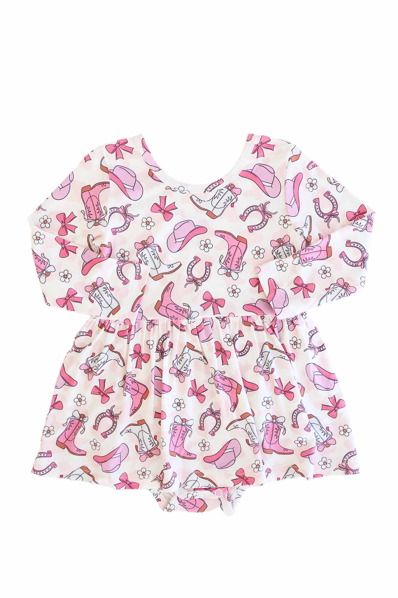 Long Sleeve Twirl Bodysuit | Rodeo Dreams Pink