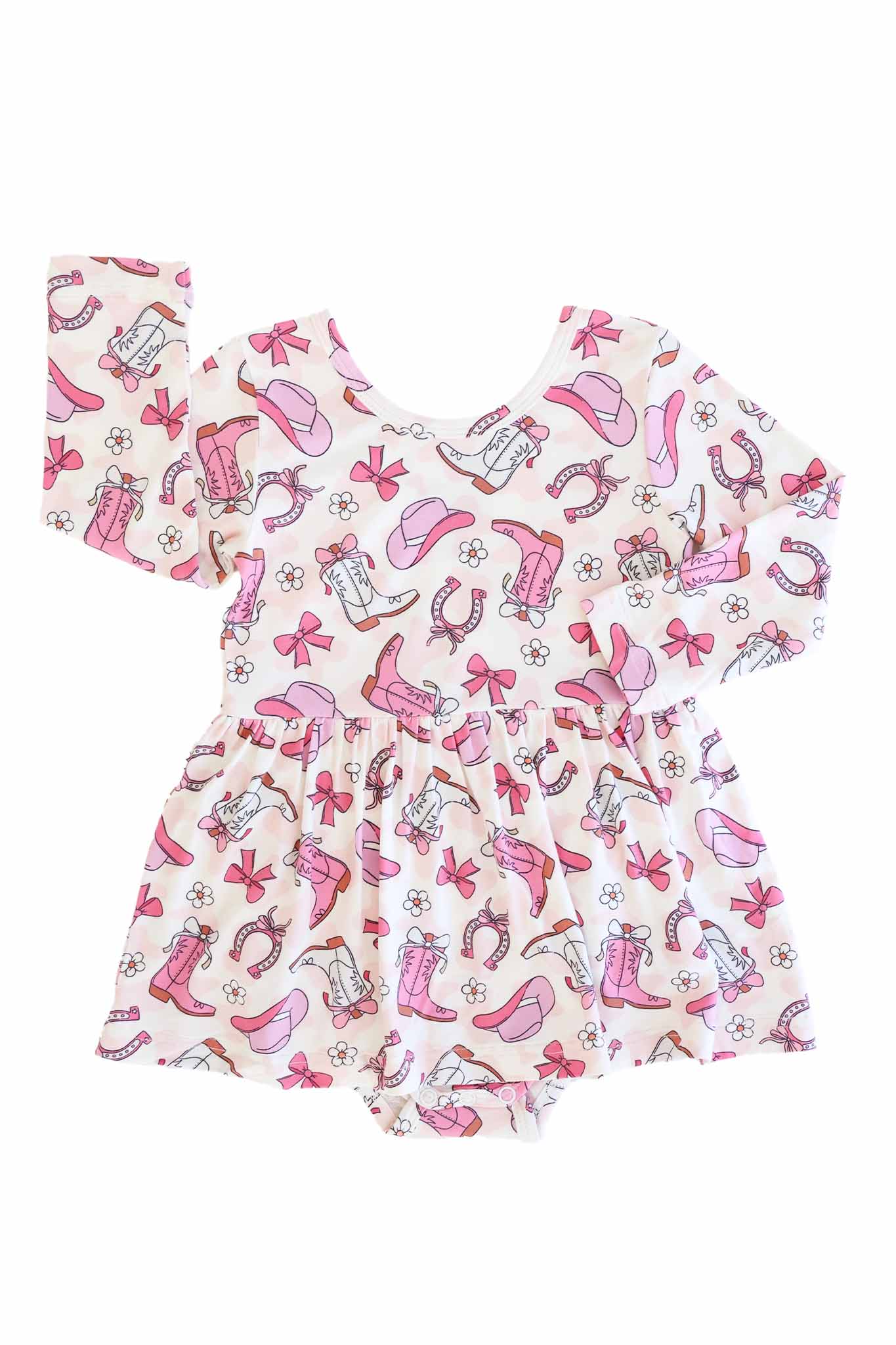 Long Sleeve Twirl Bodysuit | Rodeo Dreams Pink