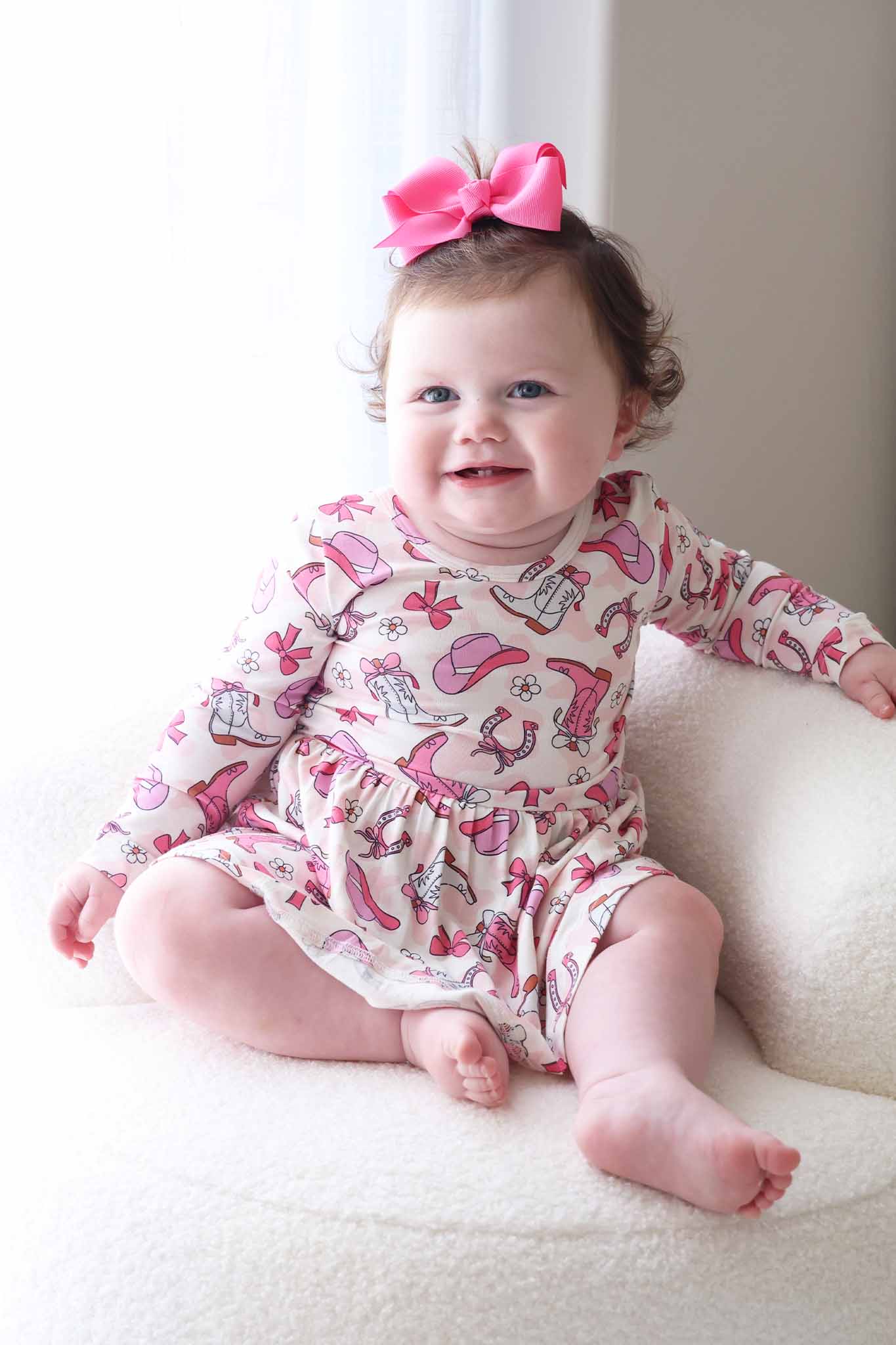 Long Sleeve Twirl Bodysuit | Rodeo Dreams Pink