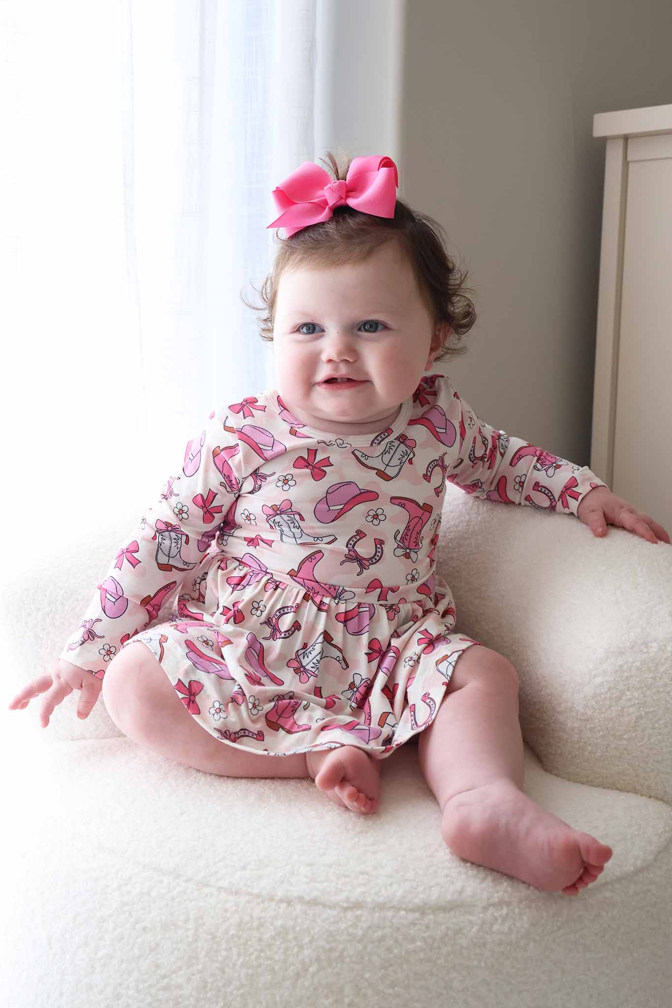 Long Sleeve Twirl Bodysuit | Rodeo Dreams Pink