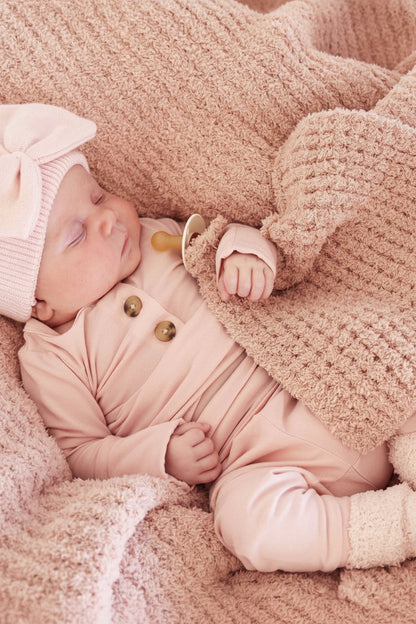 CuddleLane™ Luxe Waffle Lovey | Wild Rose