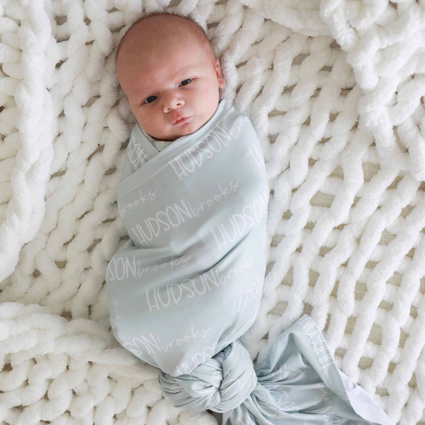 Personalized Baby Name Swaddle Blanket Font Duo | Pastel Cutie