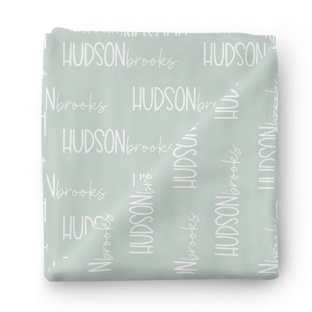 Personalized Baby Name Swaddle Blanket Font Duo | Pastel Cutie