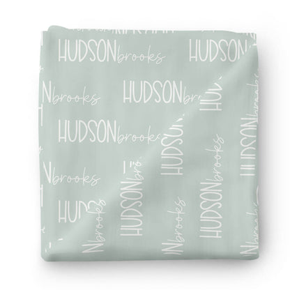 Personalized Baby Name Swaddle Blanket Font Duo | Pastel Cutie