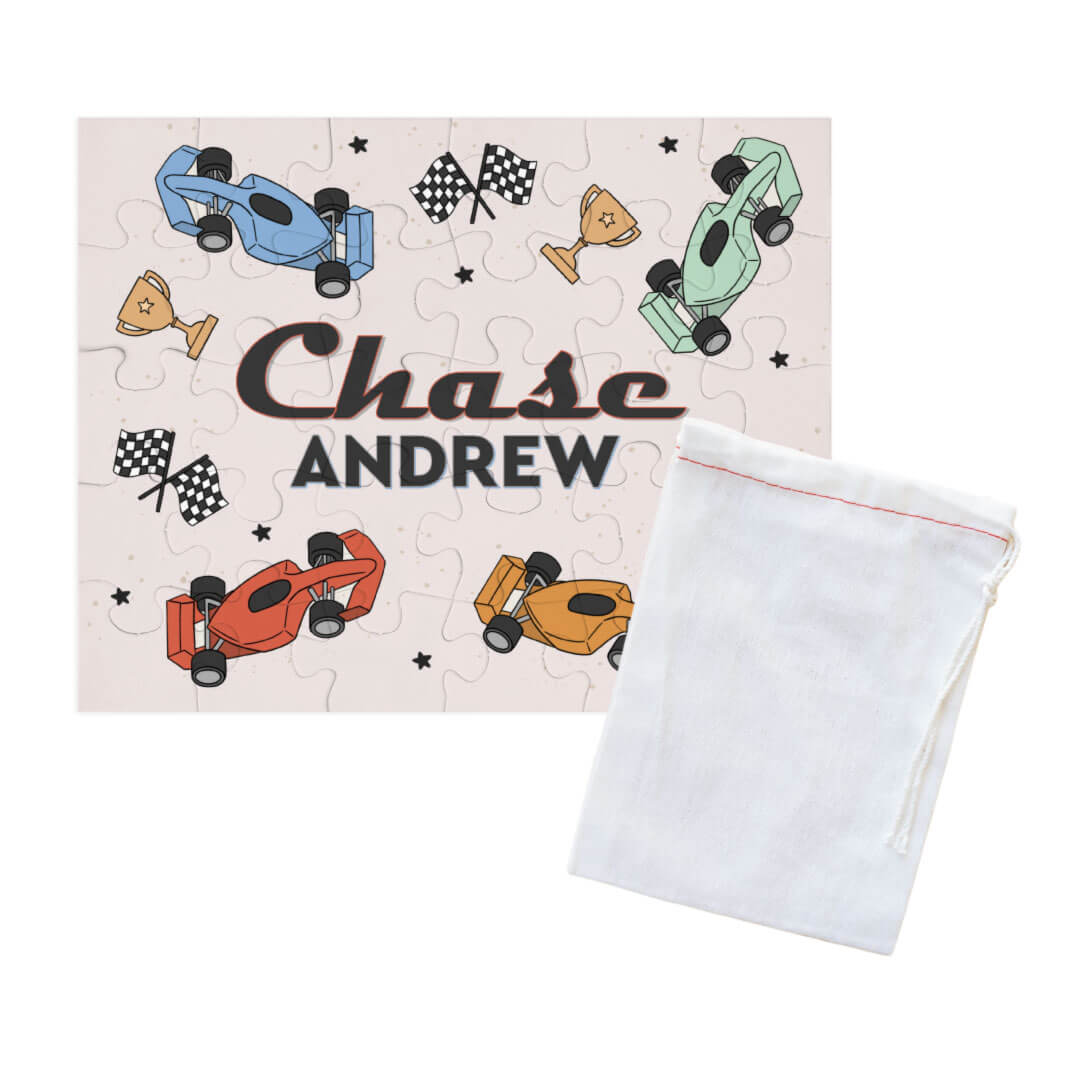 Kids Personalized 30 Piece Puzzle | Pit Crew
