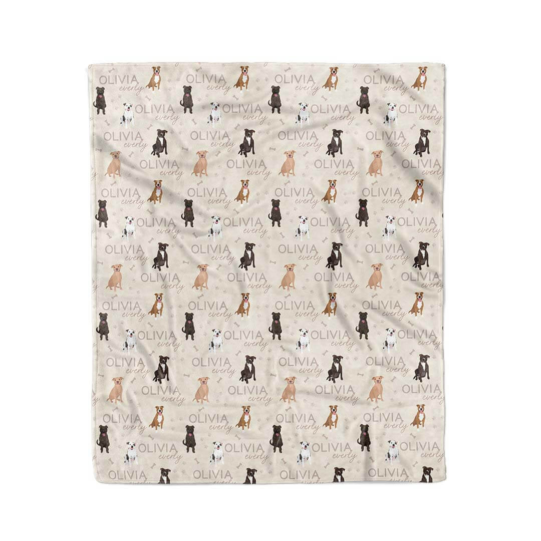 Personalized Kids Blanket | Pit Bull