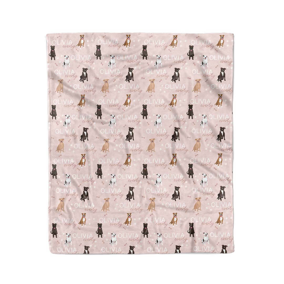 Personalized Kids Blanket | Pit Bull