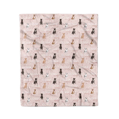 Personalized Kids Blanket | Pit Bull