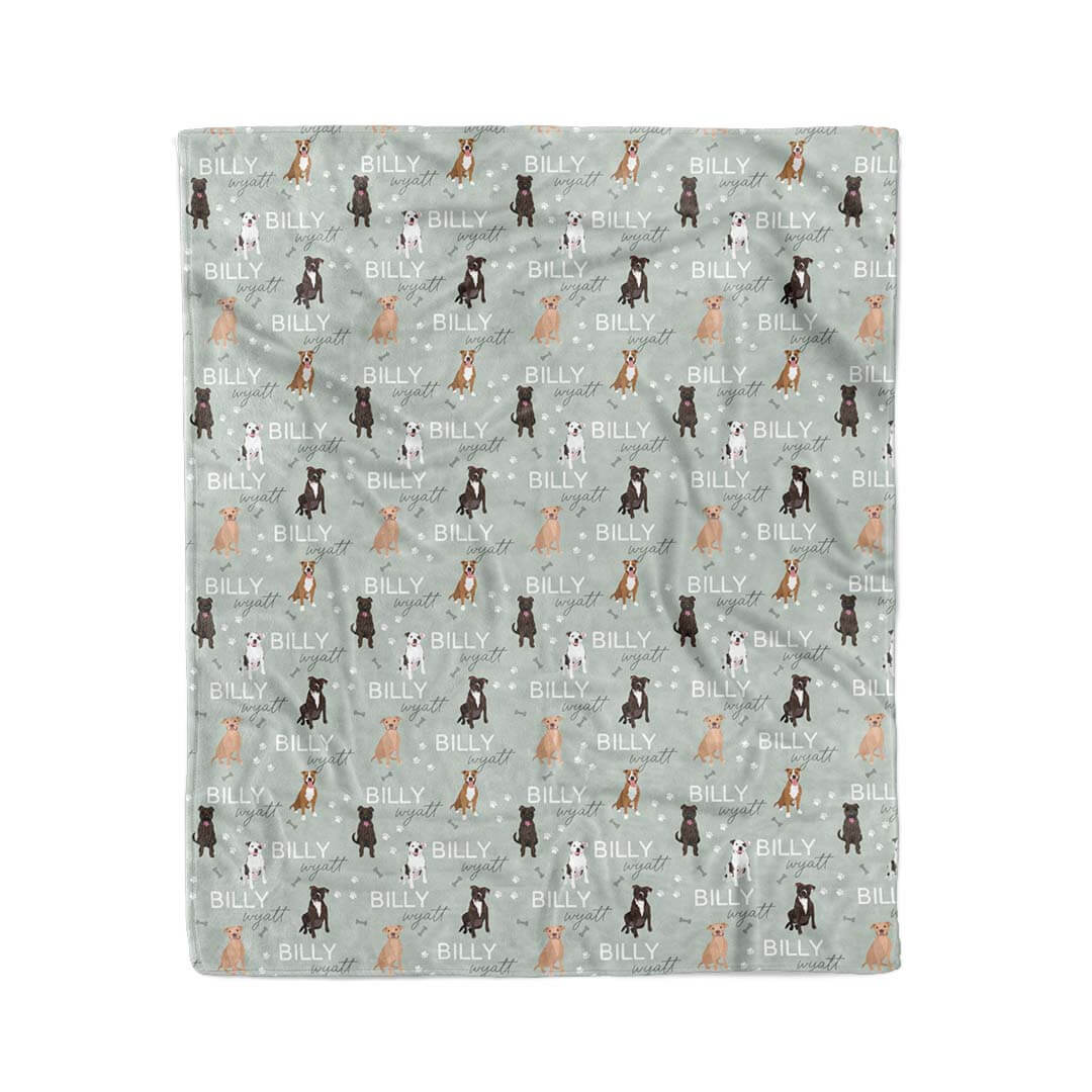 Personalized Kids Blanket | Pit Bull