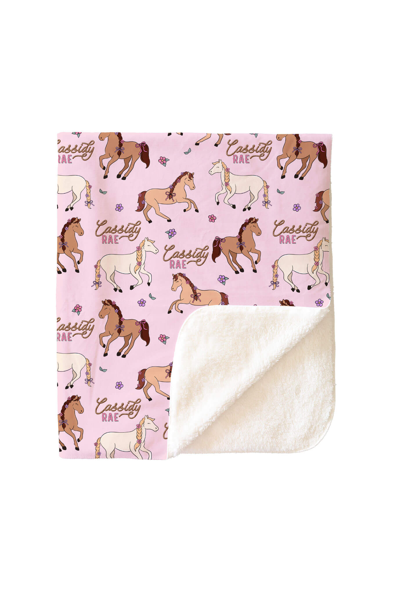 Personalized Kids Blanket | Pony Club Pink